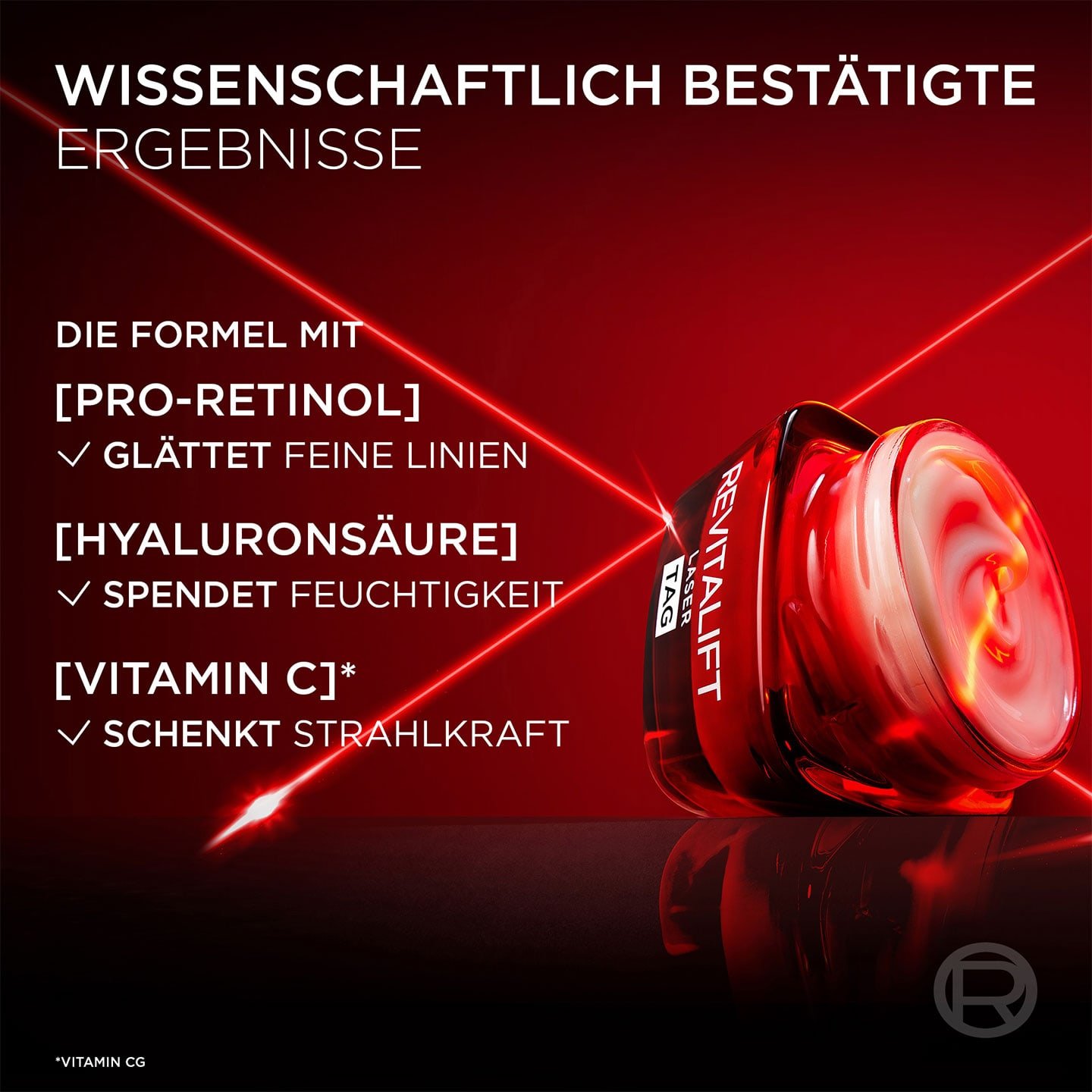 Laser X3 Tagescreme Dreifach-Power Anti-Age Pflege - Produktvorteil straffe ebenmäßige Haut